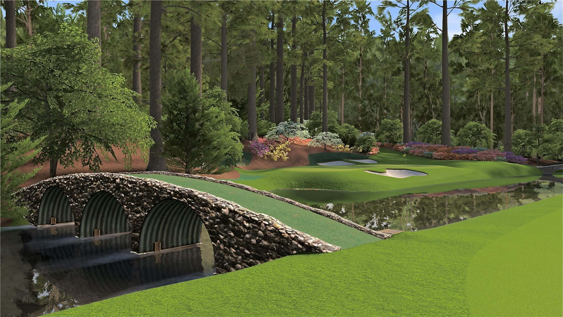 Augusta National Golf Course Bridge Background