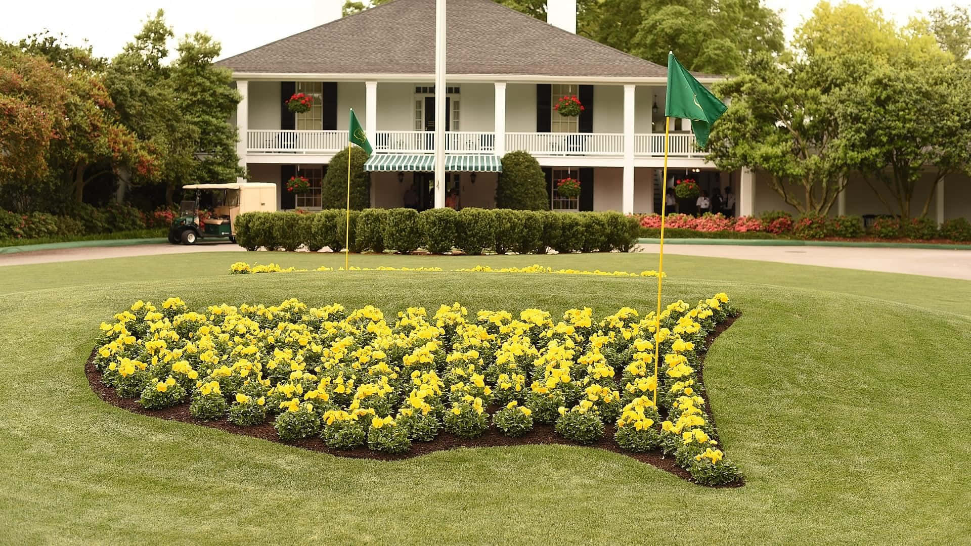 Augusta National Golf Course Entrance Background