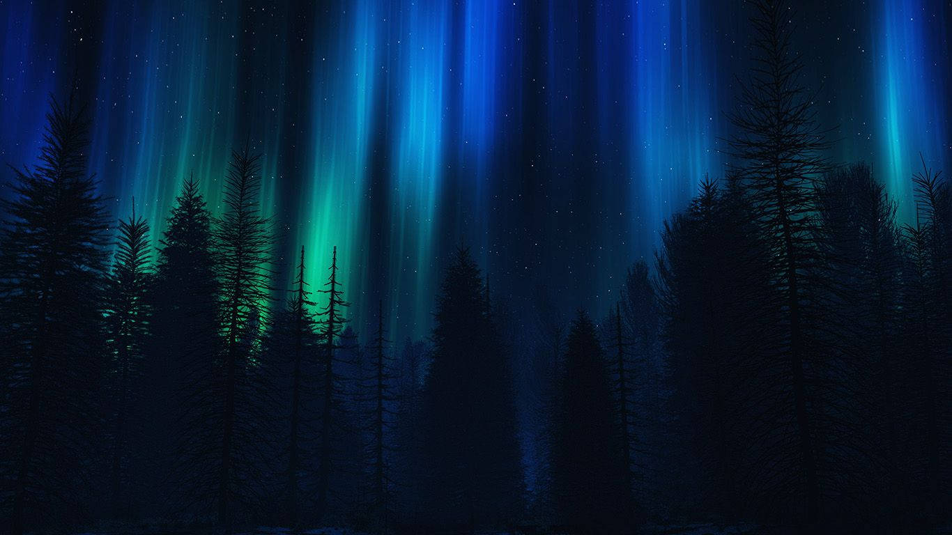Aurora Aesthetic Dark Blue Hd Background