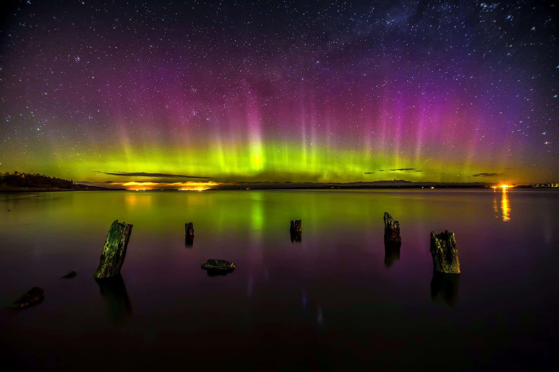 Aurora Borealis Dancing Across The Night Sky