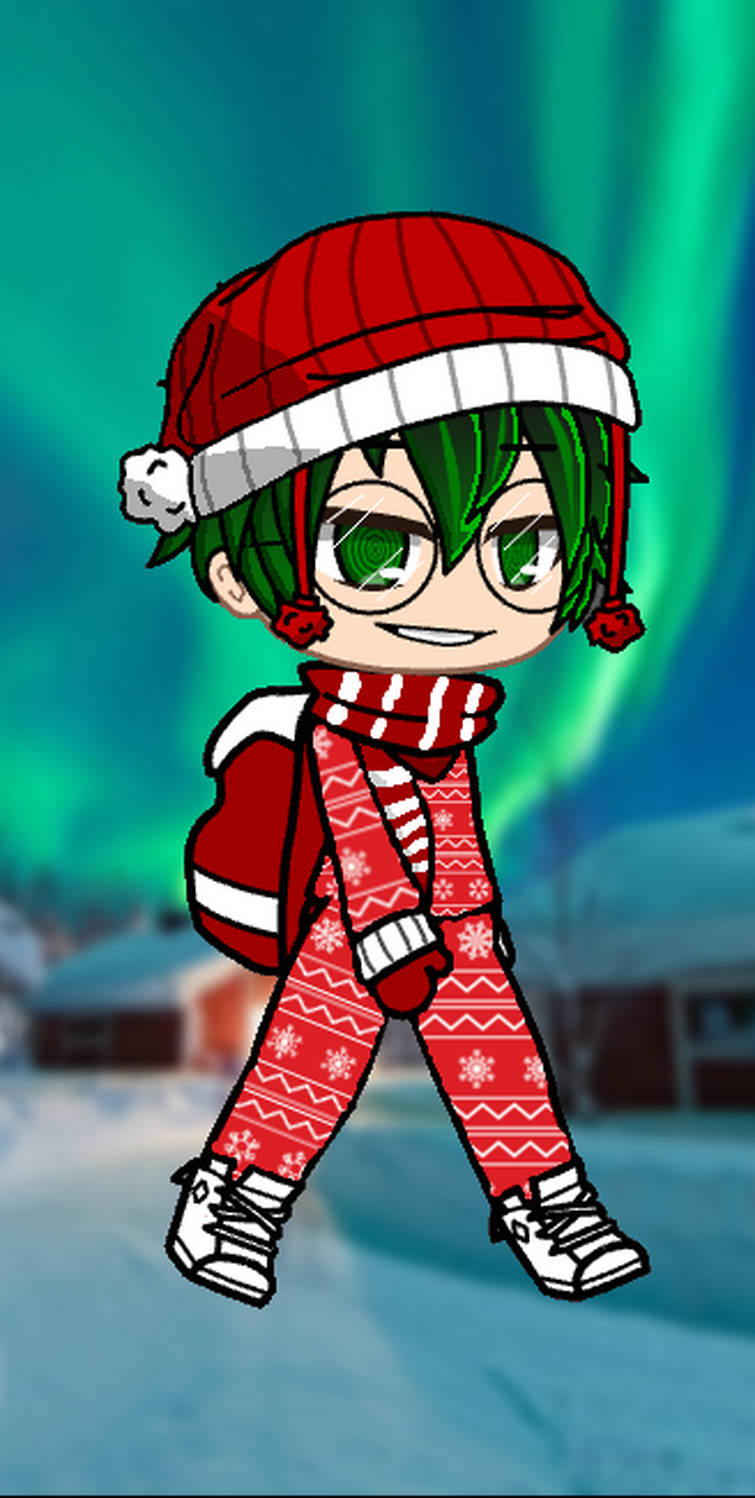 Aurora Borealis On Christmas Pfp Background