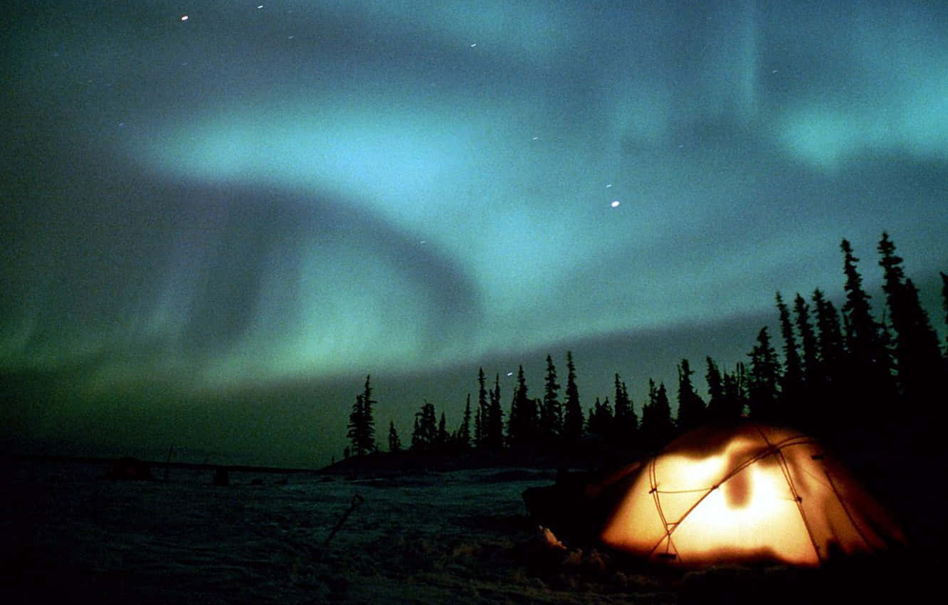Aurora Borealis Tent Background