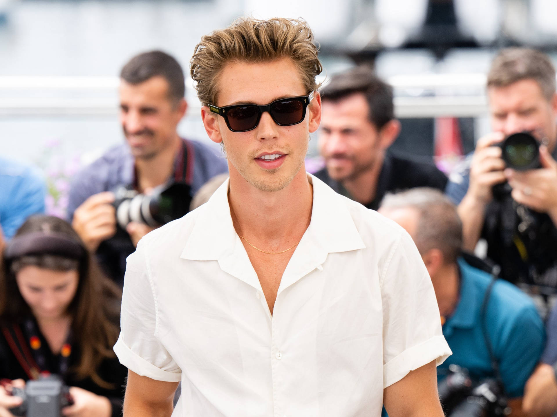 Austin Butler With Iconic Hairstyle
