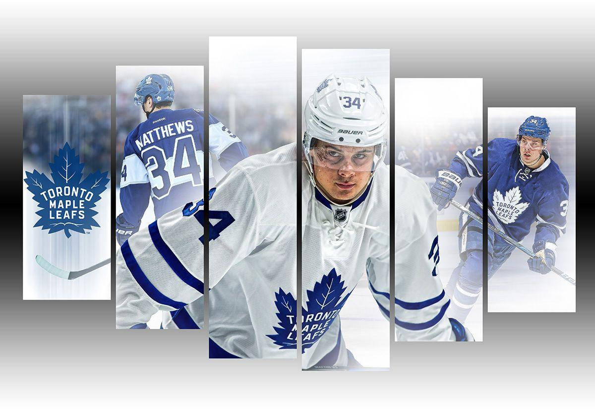 Auston Matthews Photo Collage Background