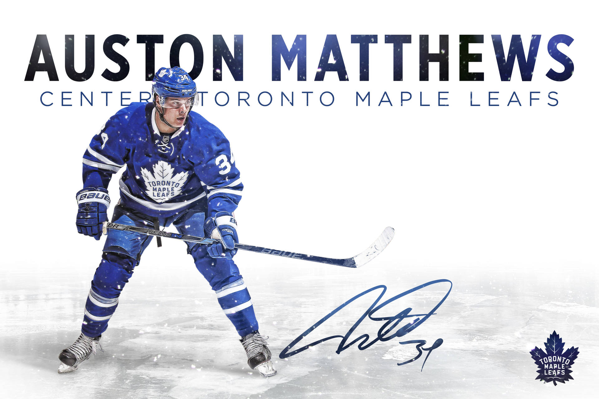 Auston Matthews Signature Background