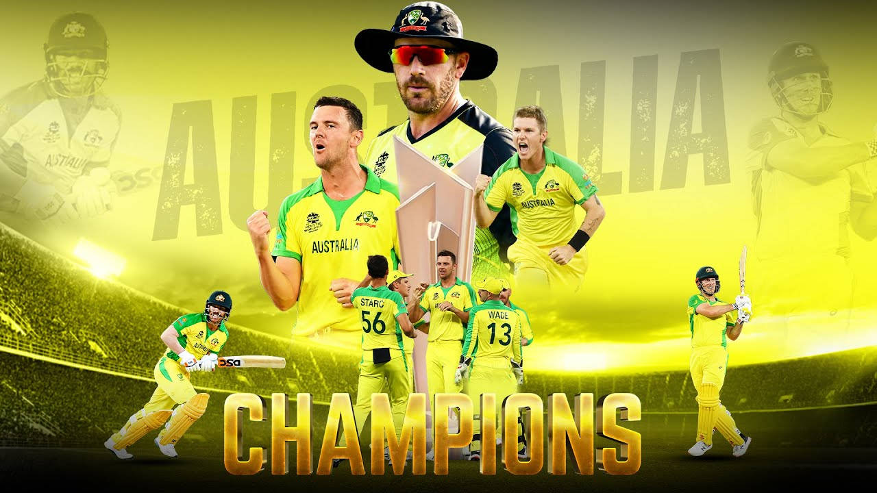 Australia Cricket Champions Trophy Poster Background