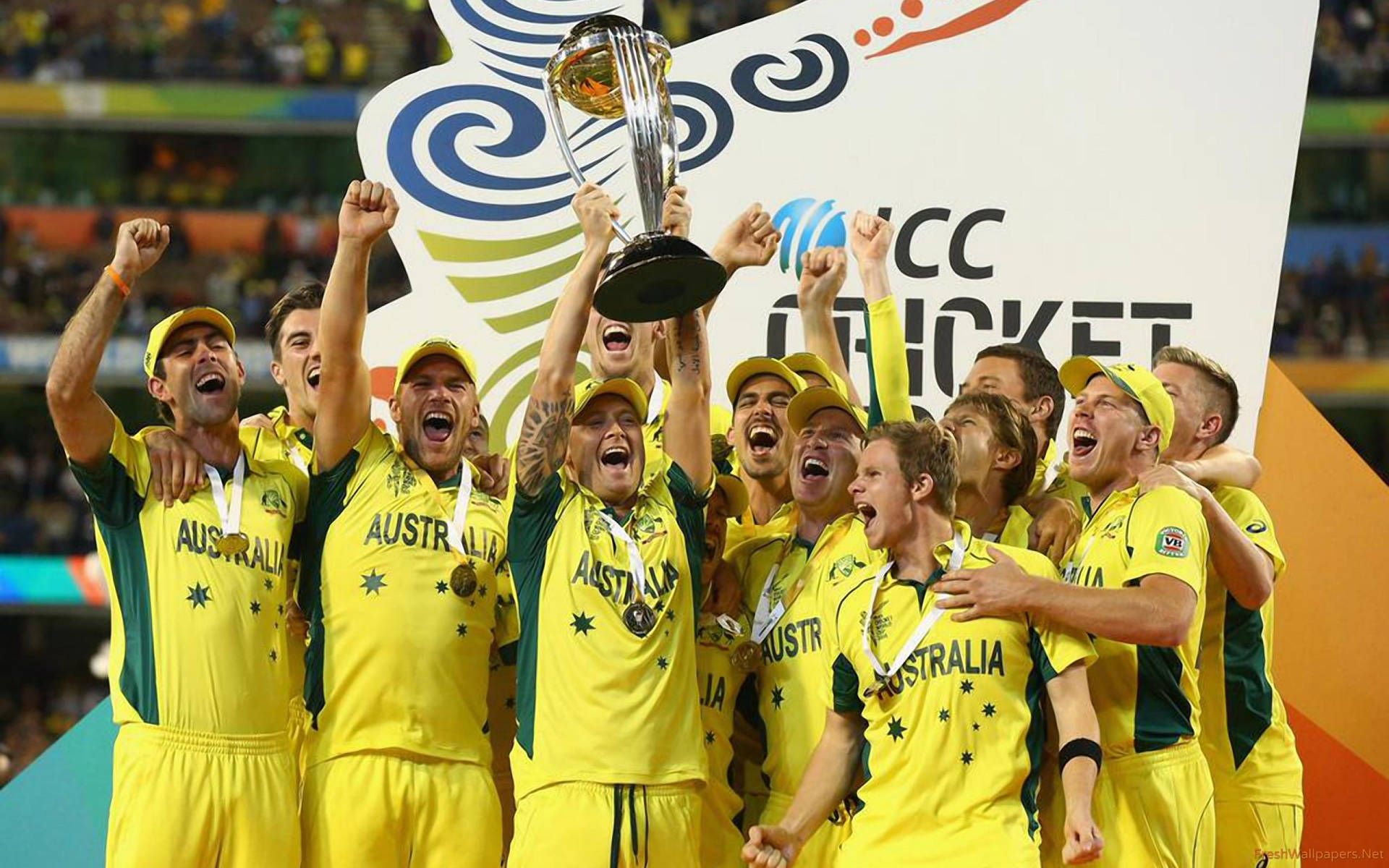 Australia Cricket Championship Victory Background
