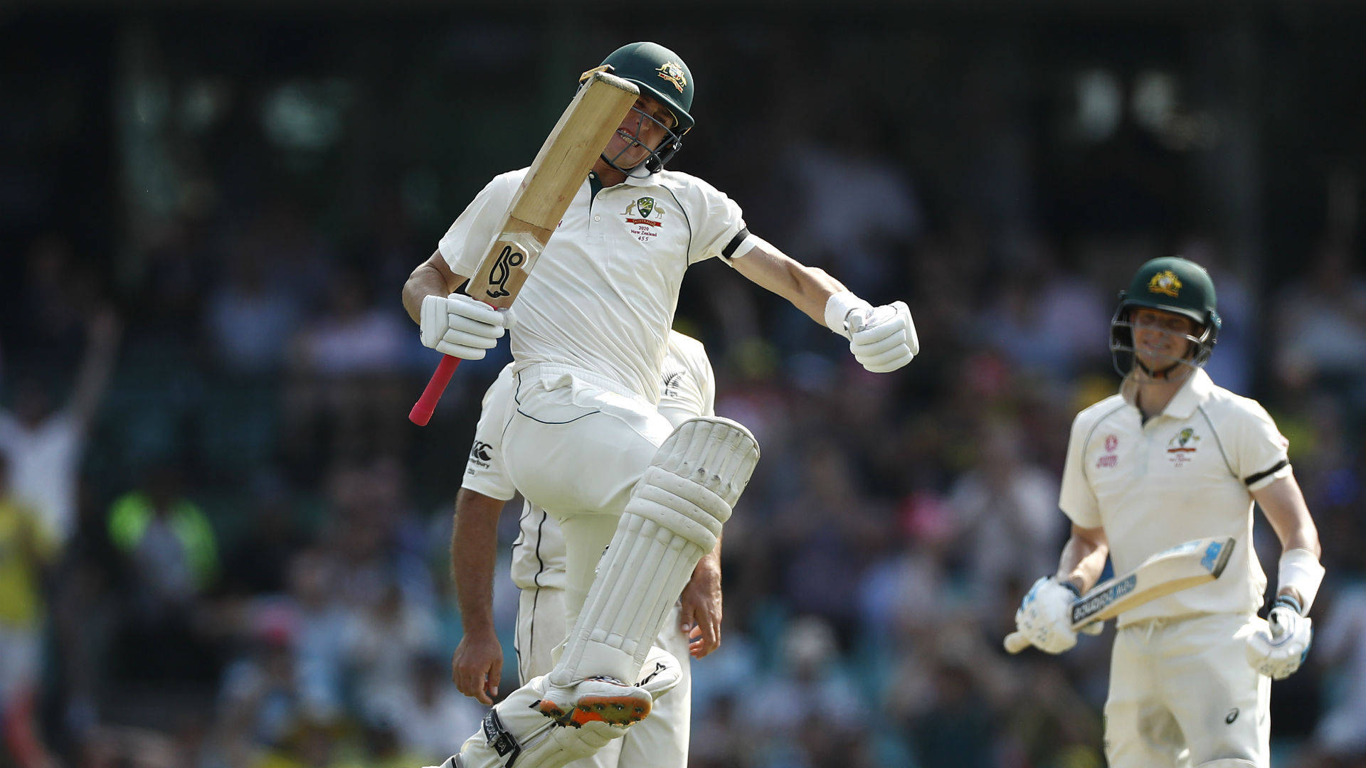 Australia Cricket Players Jumping In Joy