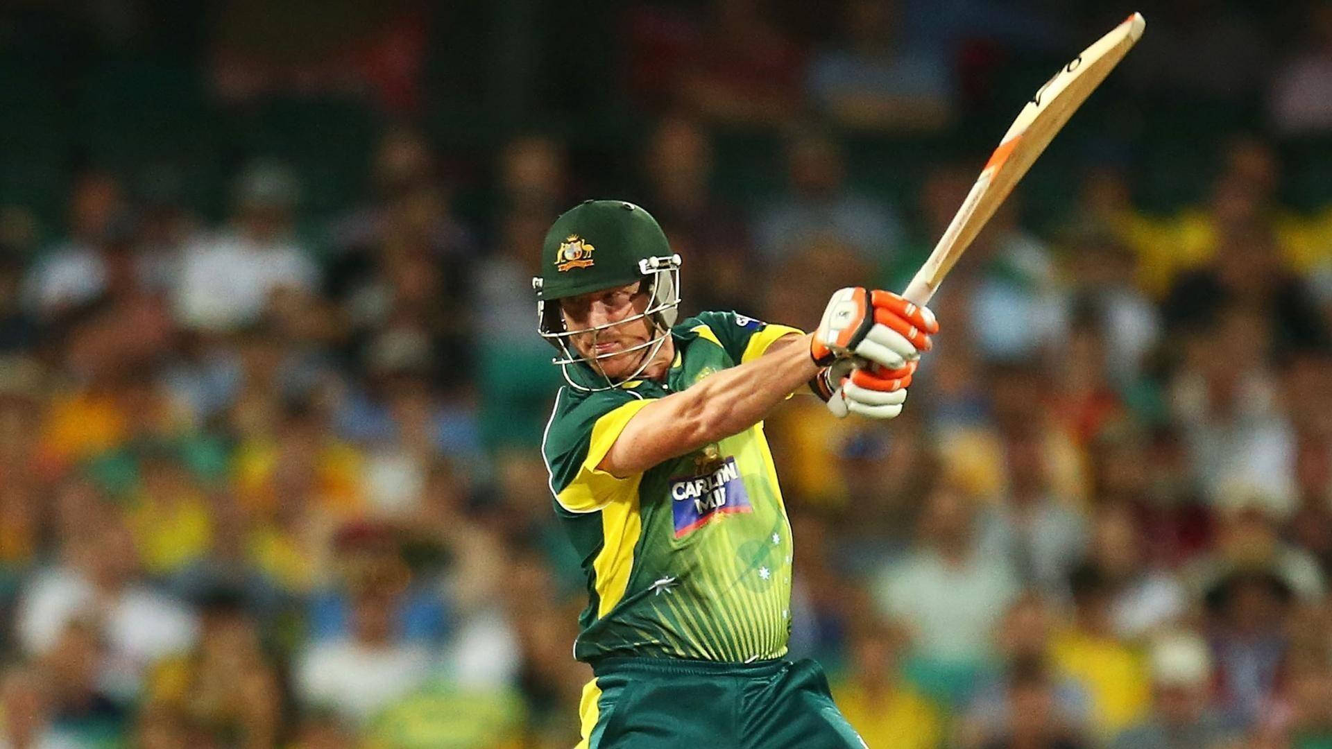 Australia Cricket Steve Smith Swinging Bat Background