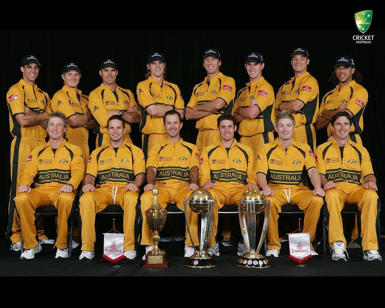 Australia Cricket Team Photograph Background