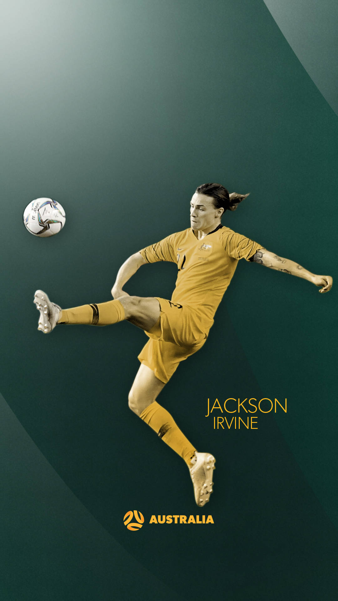 Australia National Football Team Jackson Irvine Art Background