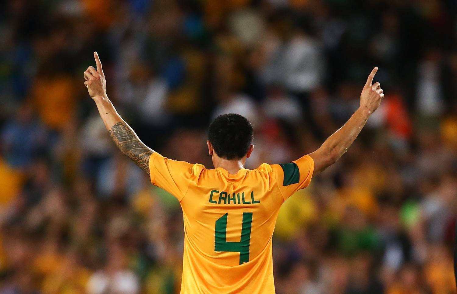 Australia National Football Team Tim Cahill Back Shot Background