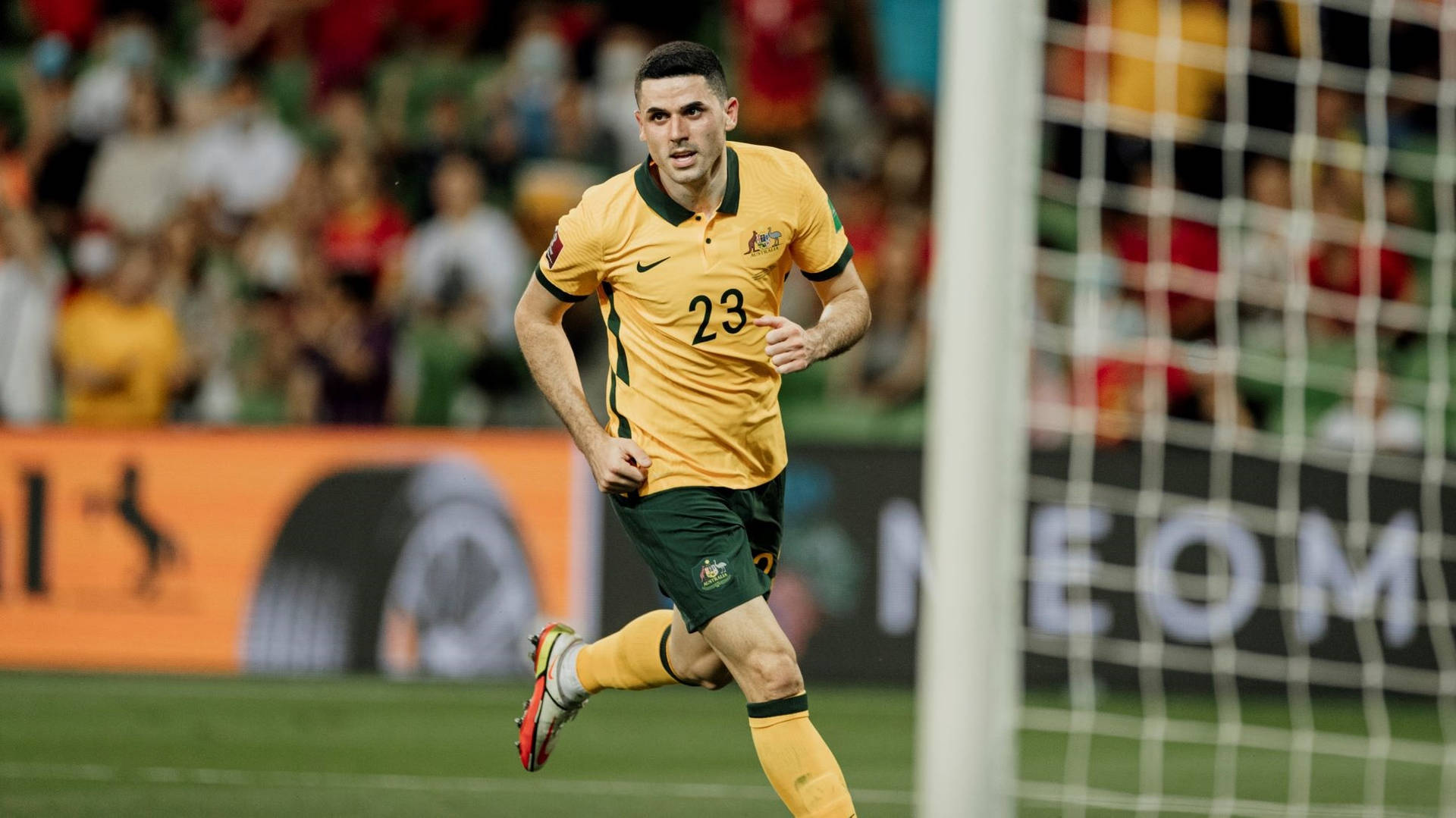 Australia National Football Team Tom Rogic In Action Background