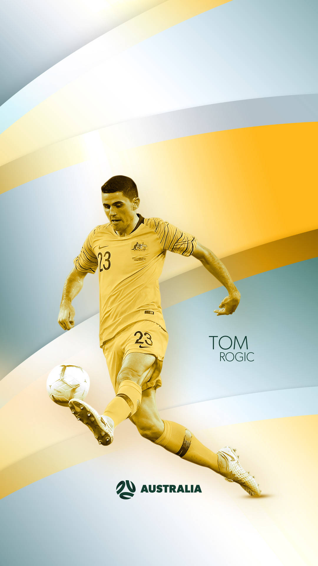 Australia National Football Team Tom Rogic Vector Art Background