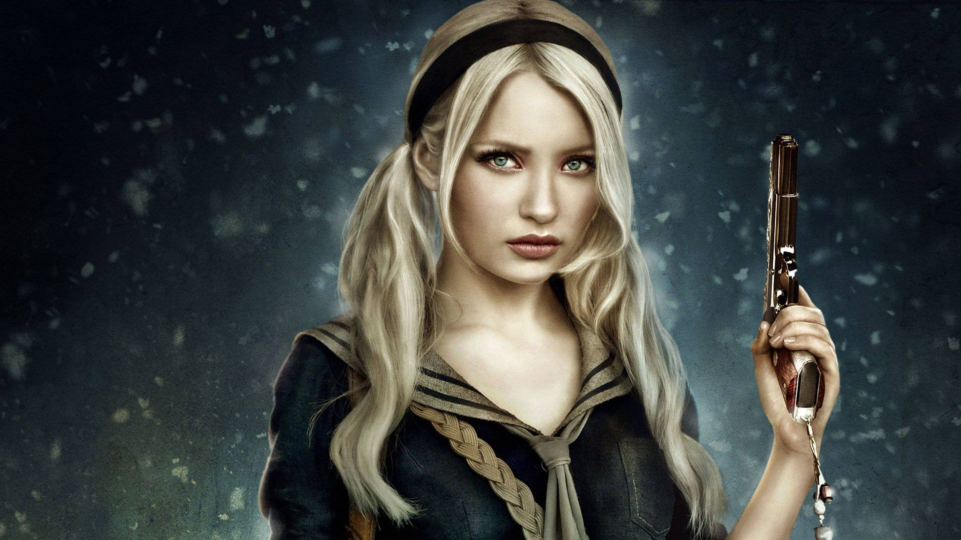 Australian Actress Emily Browning As Baby Doll 2011 Background