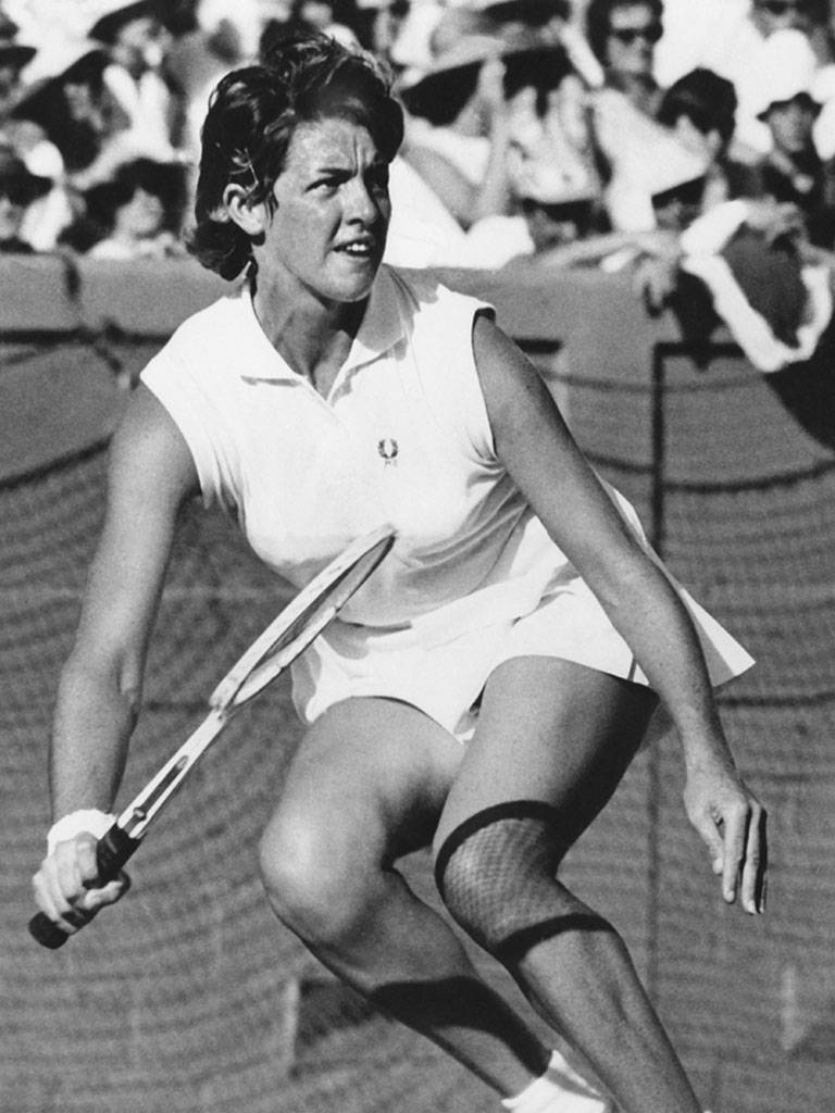 Australian Margaret Court Black And White Background