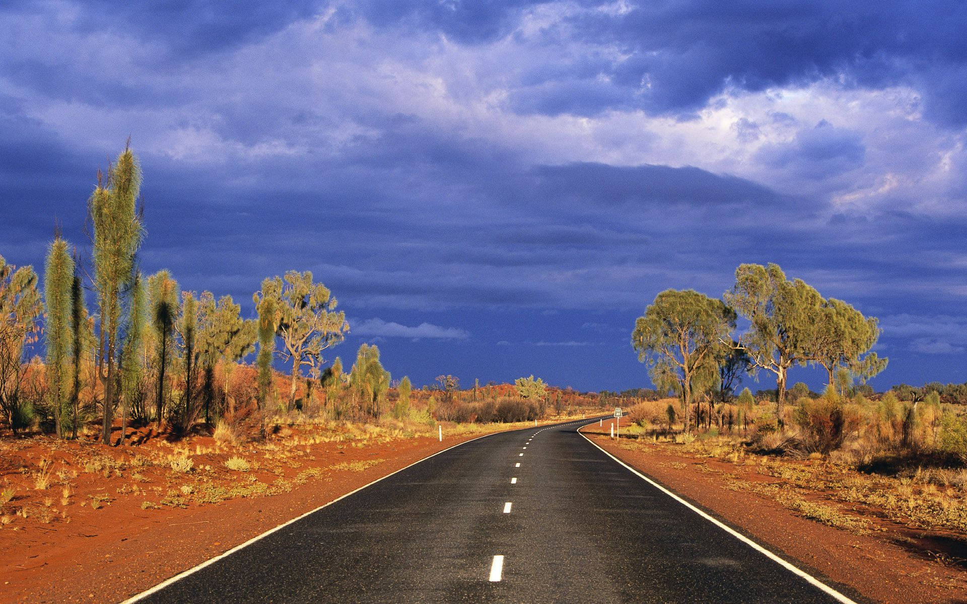 Australian Outback Asphalt Road Background