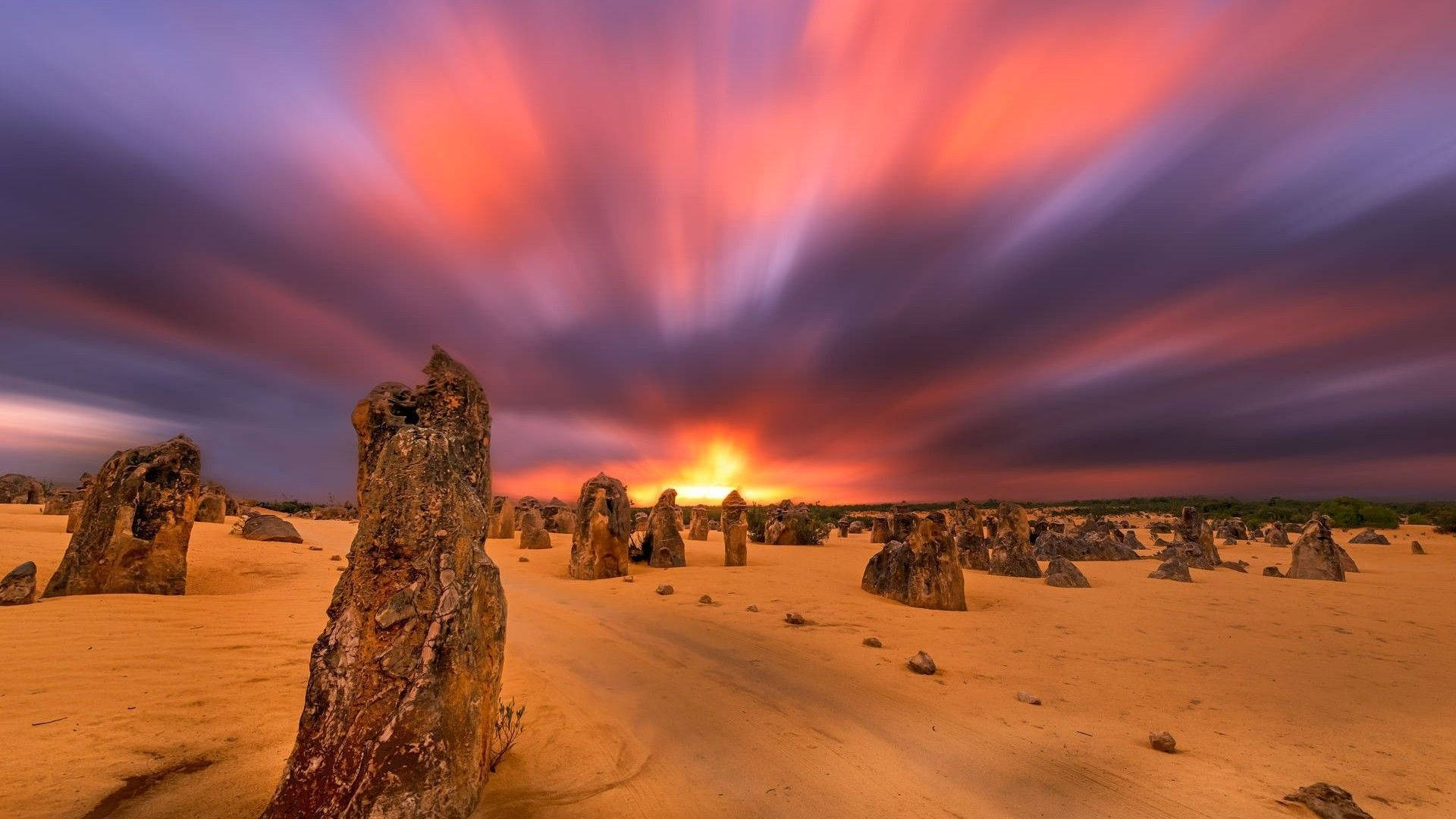 Australian Outback Aurora Background