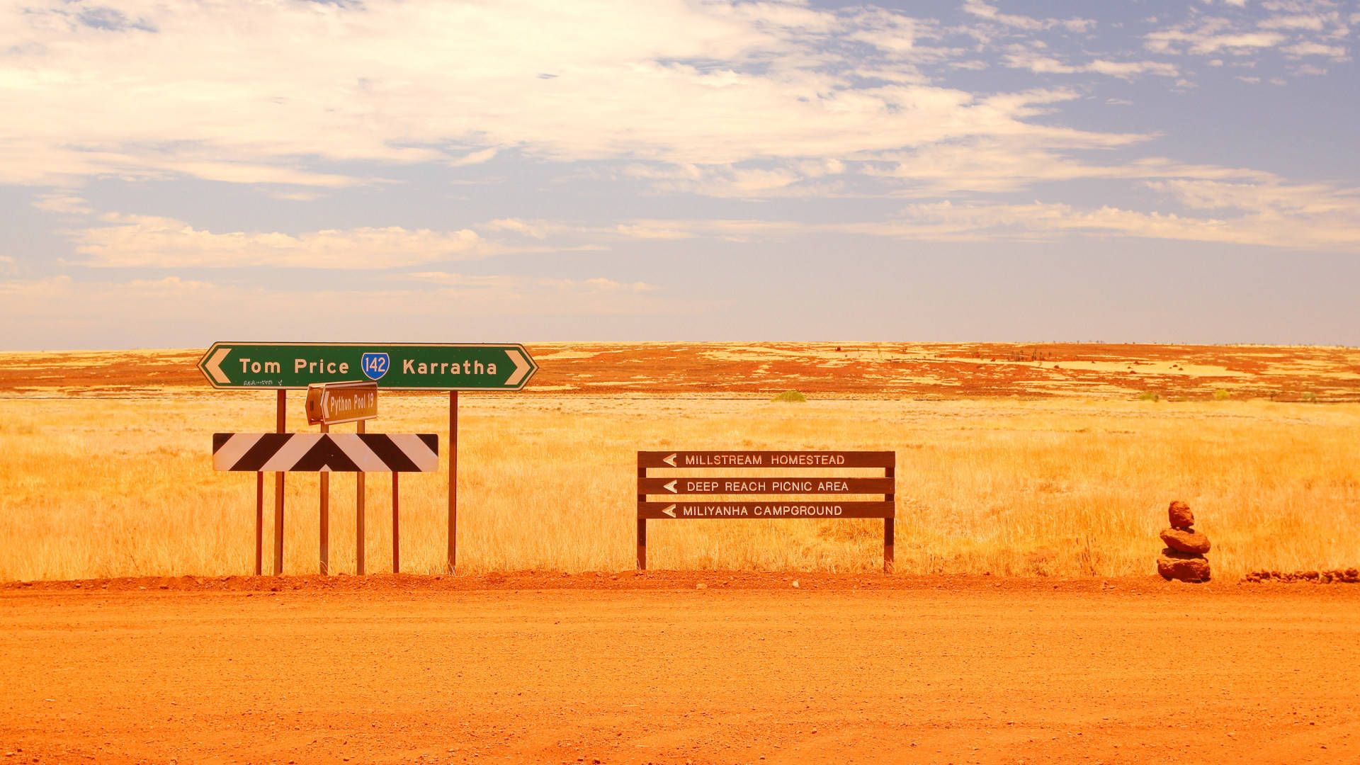 Australian Outback Road Sign Background