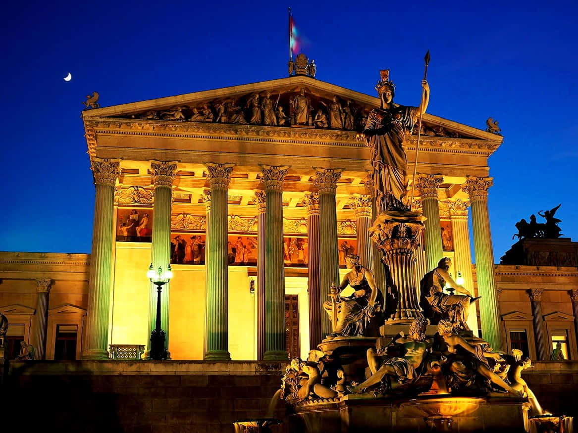Austrian Parliament Buildings, Vienna Background