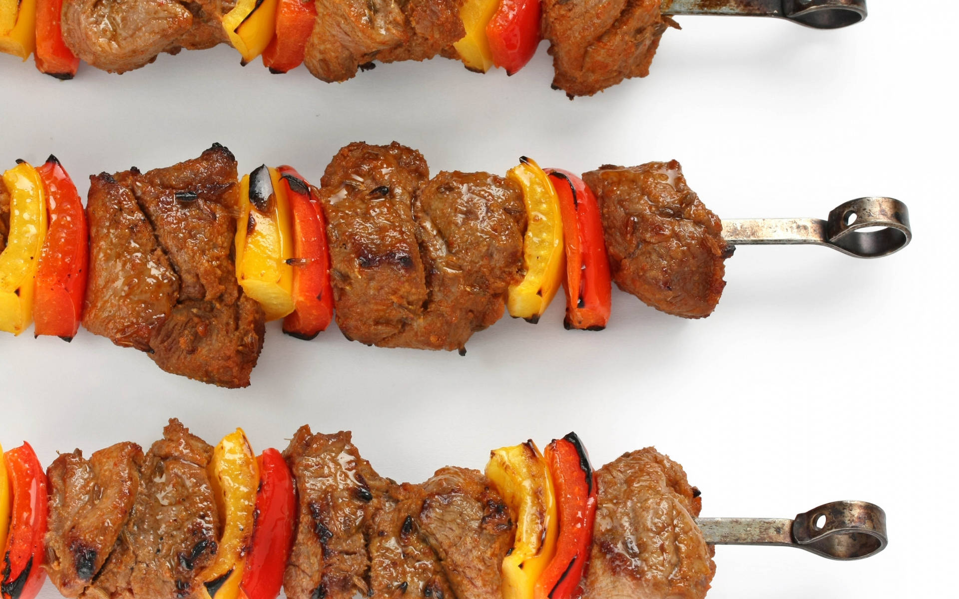 Authentic Brazilian Churrasco On Skewers Background