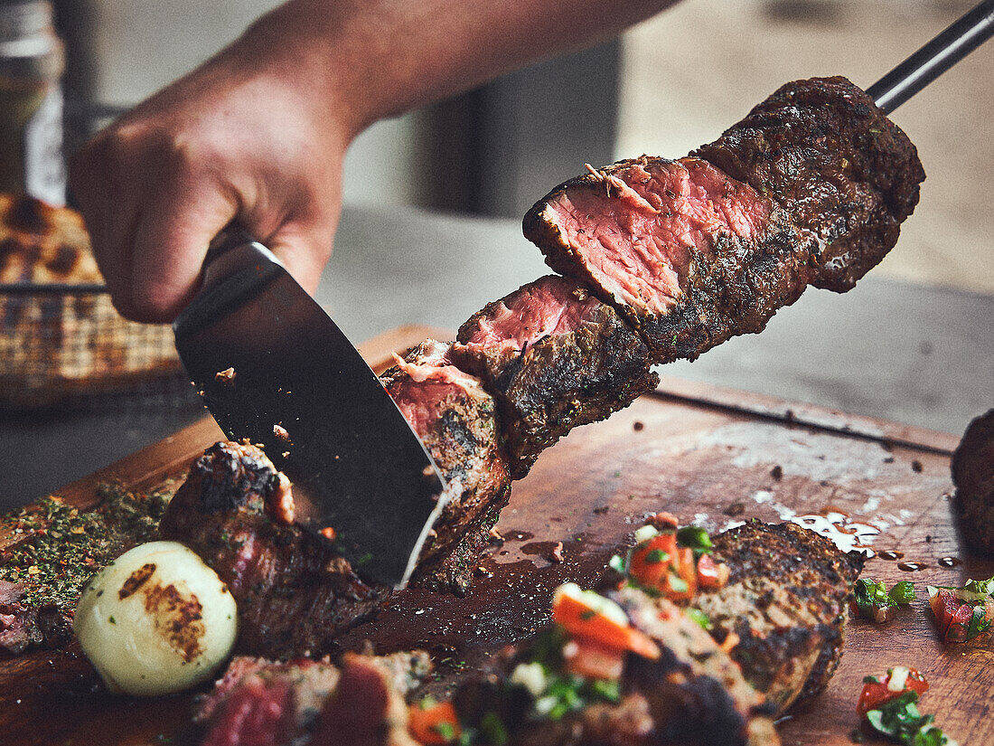 Authentic Brazilian Style Churrasco - Freshly Chopped Beef