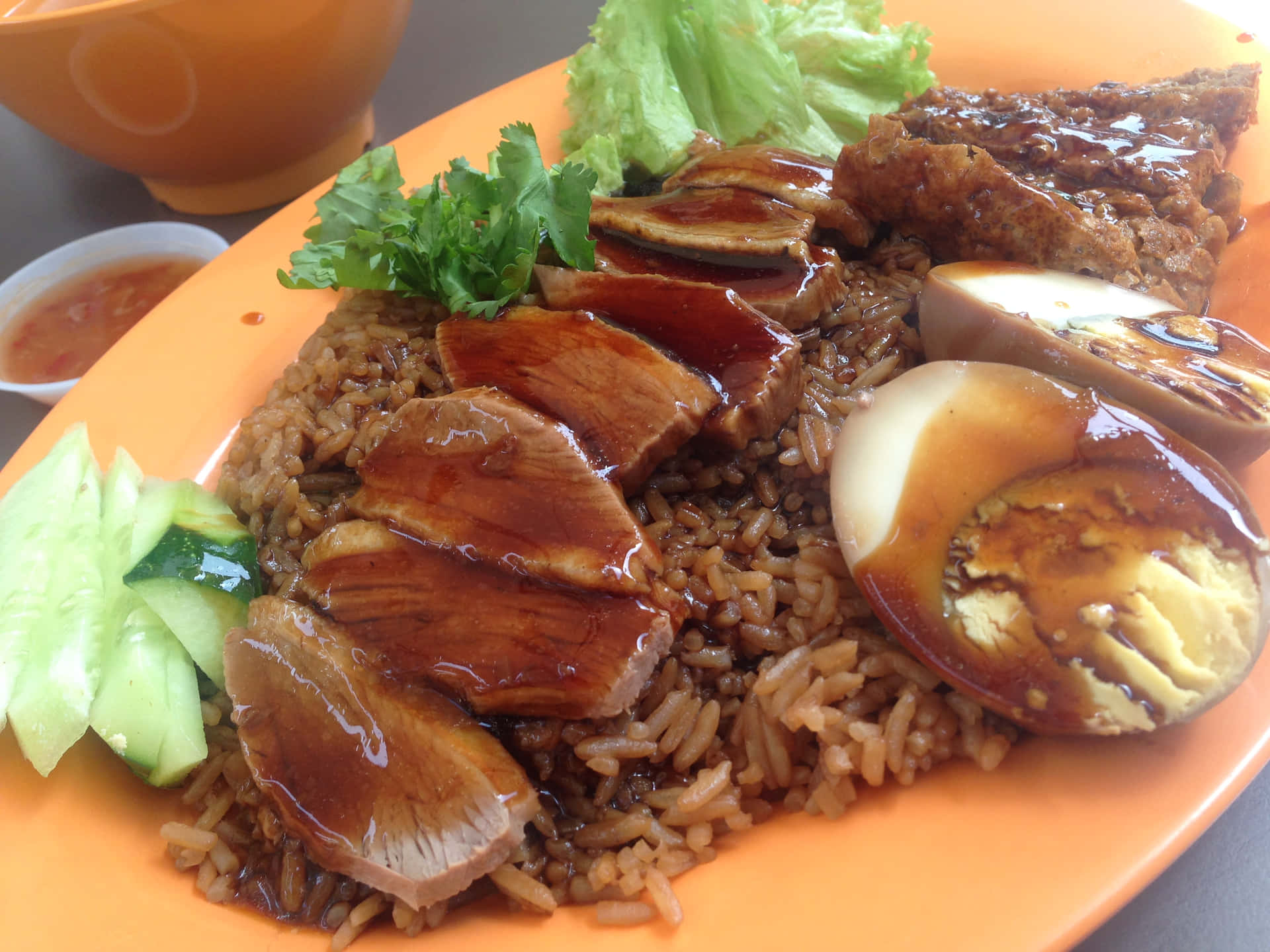 Authentic Cheok Kee Boneless Braised Duck Rice Background