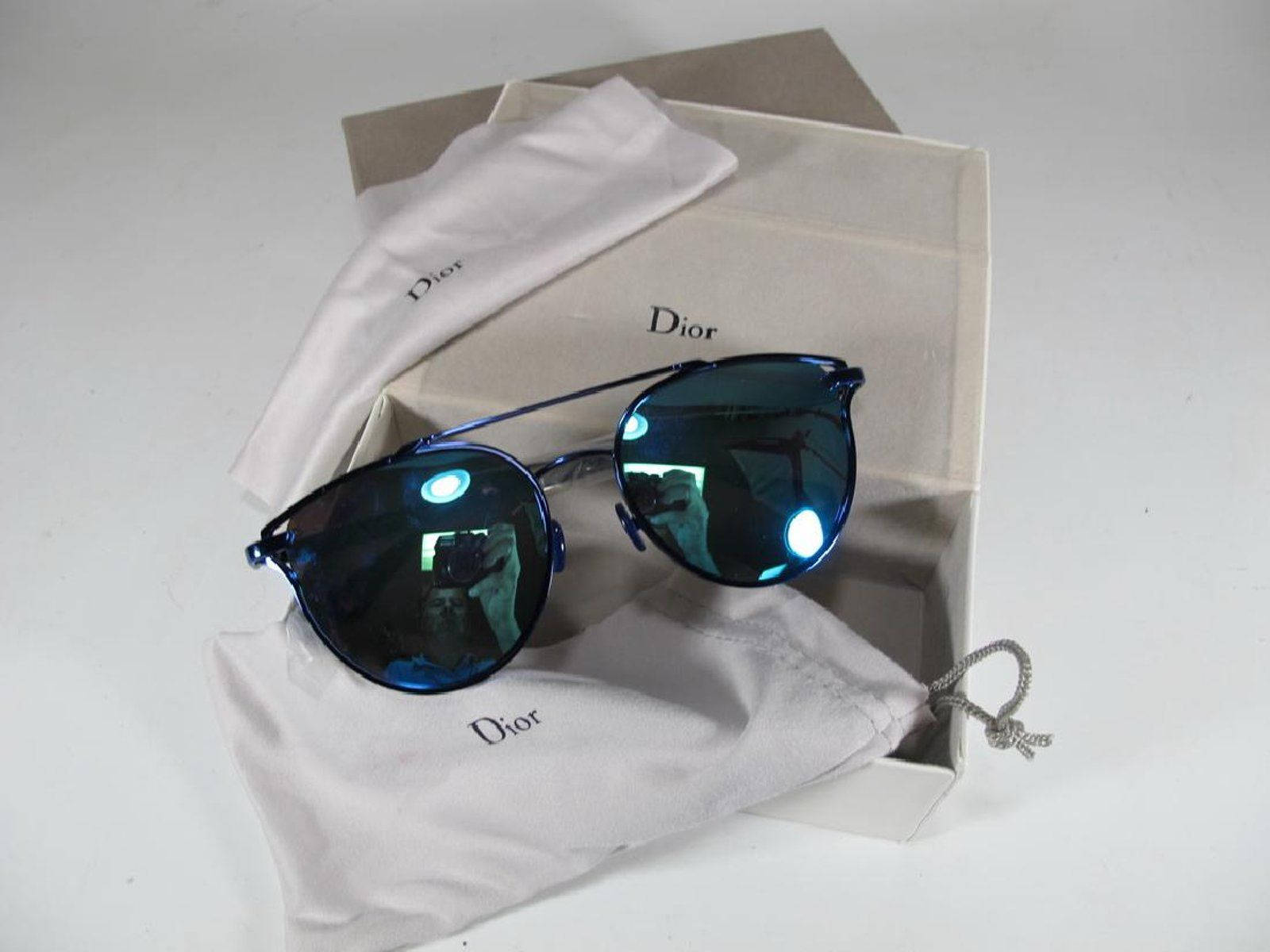 Authentic Christian Dior Black Sunglasses Background