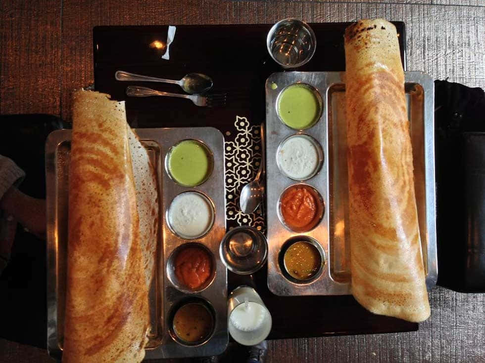 Authentic Crispy Indian Dosa Background