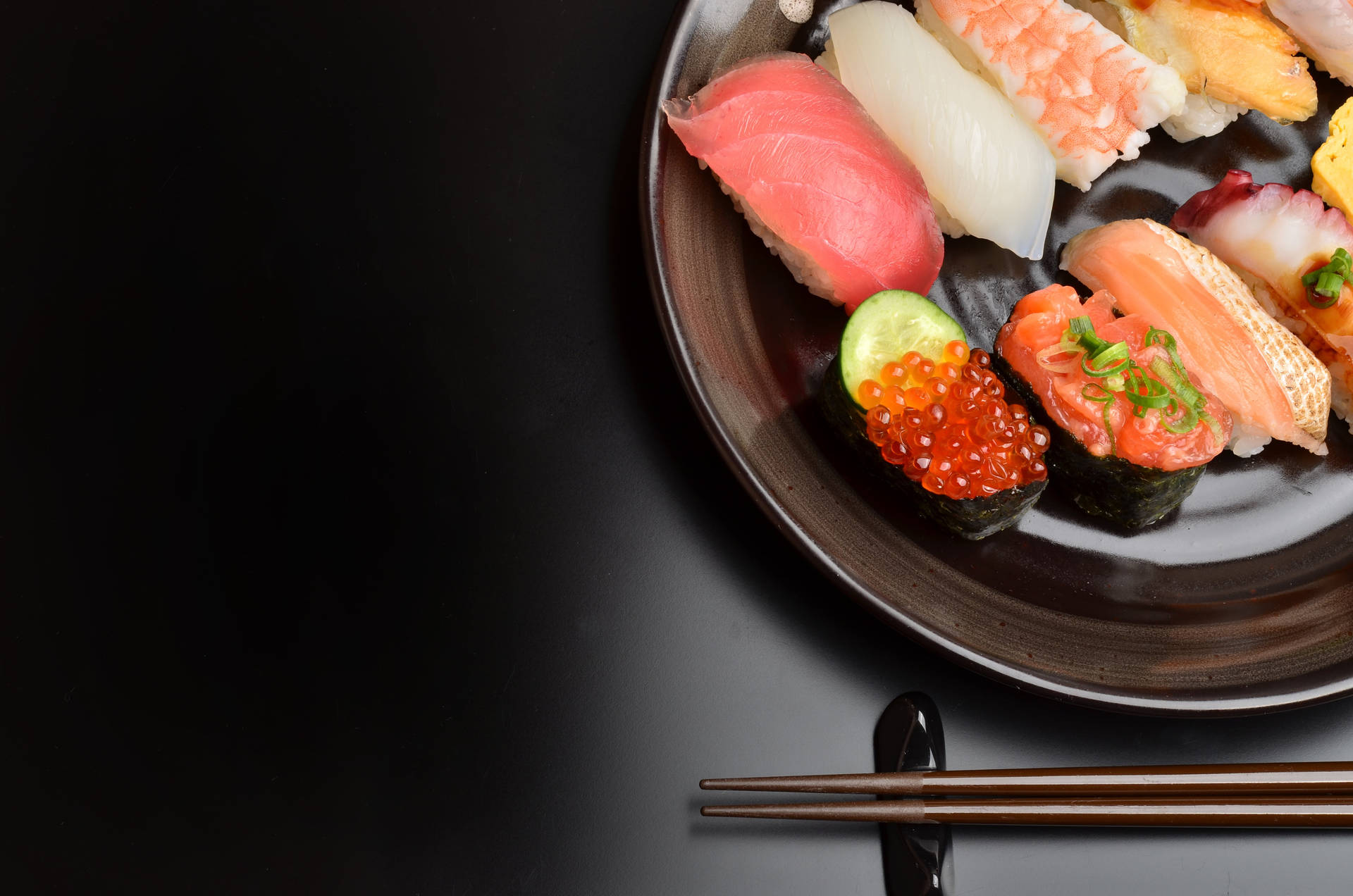 Authentic Japanese Sushi Background