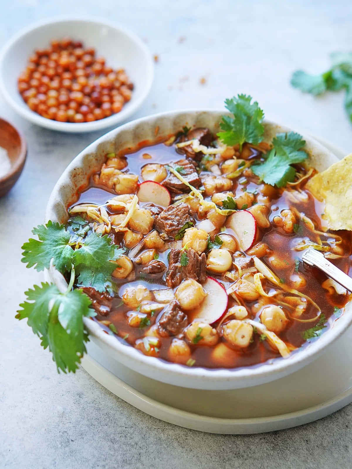 Authentic Mexican Beef Pozole Background