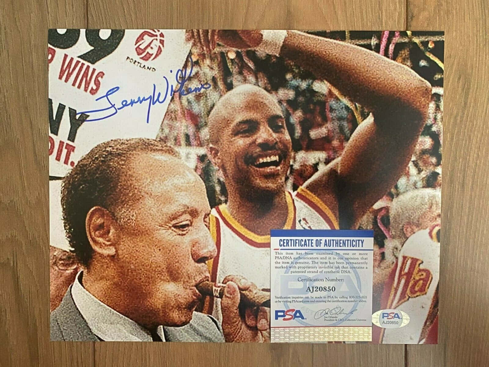 Authentic Signed Poster Of Lenny Wilkens Background