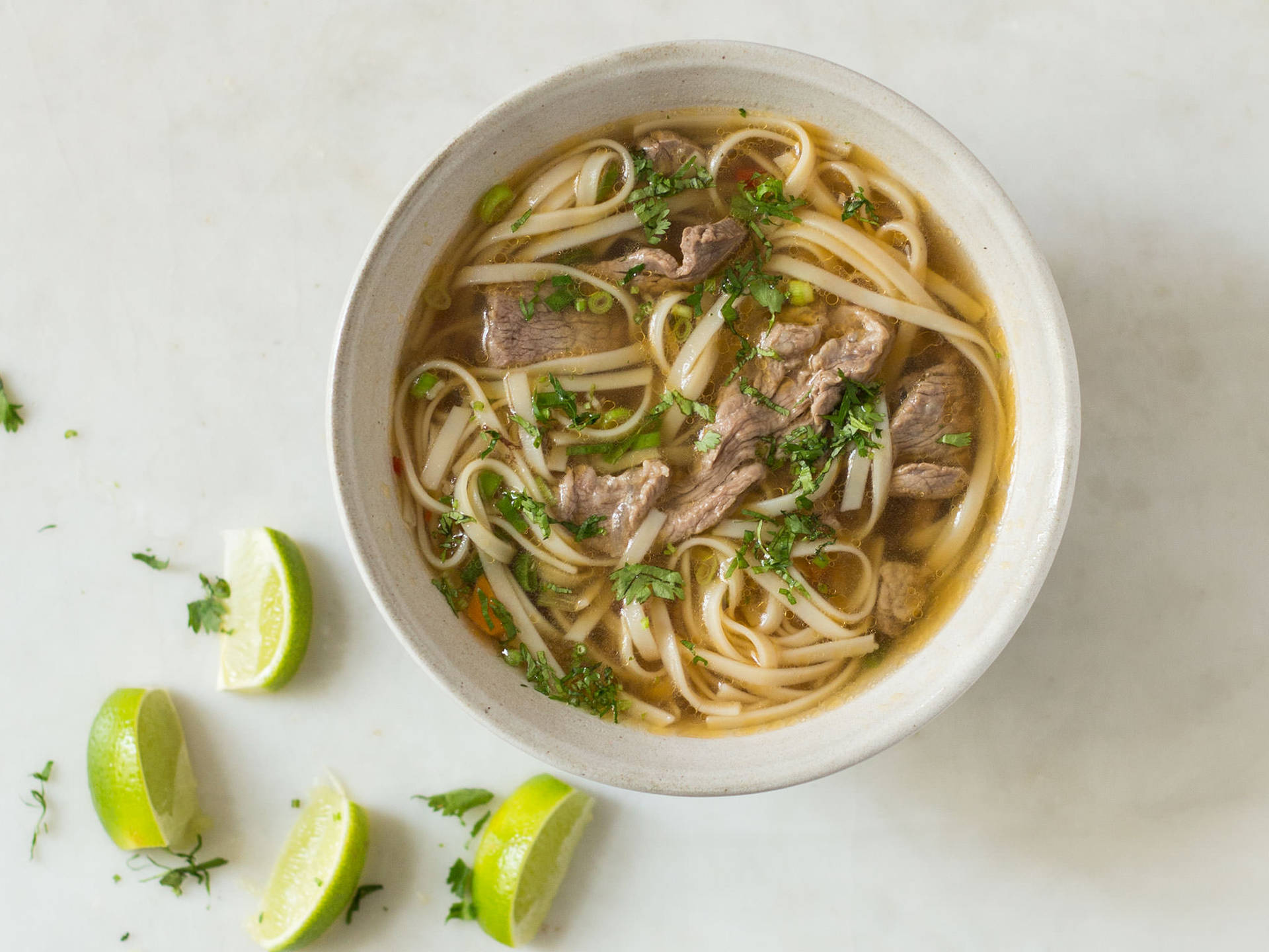 Authentic Vietnamese Pho With Beef And Herbs