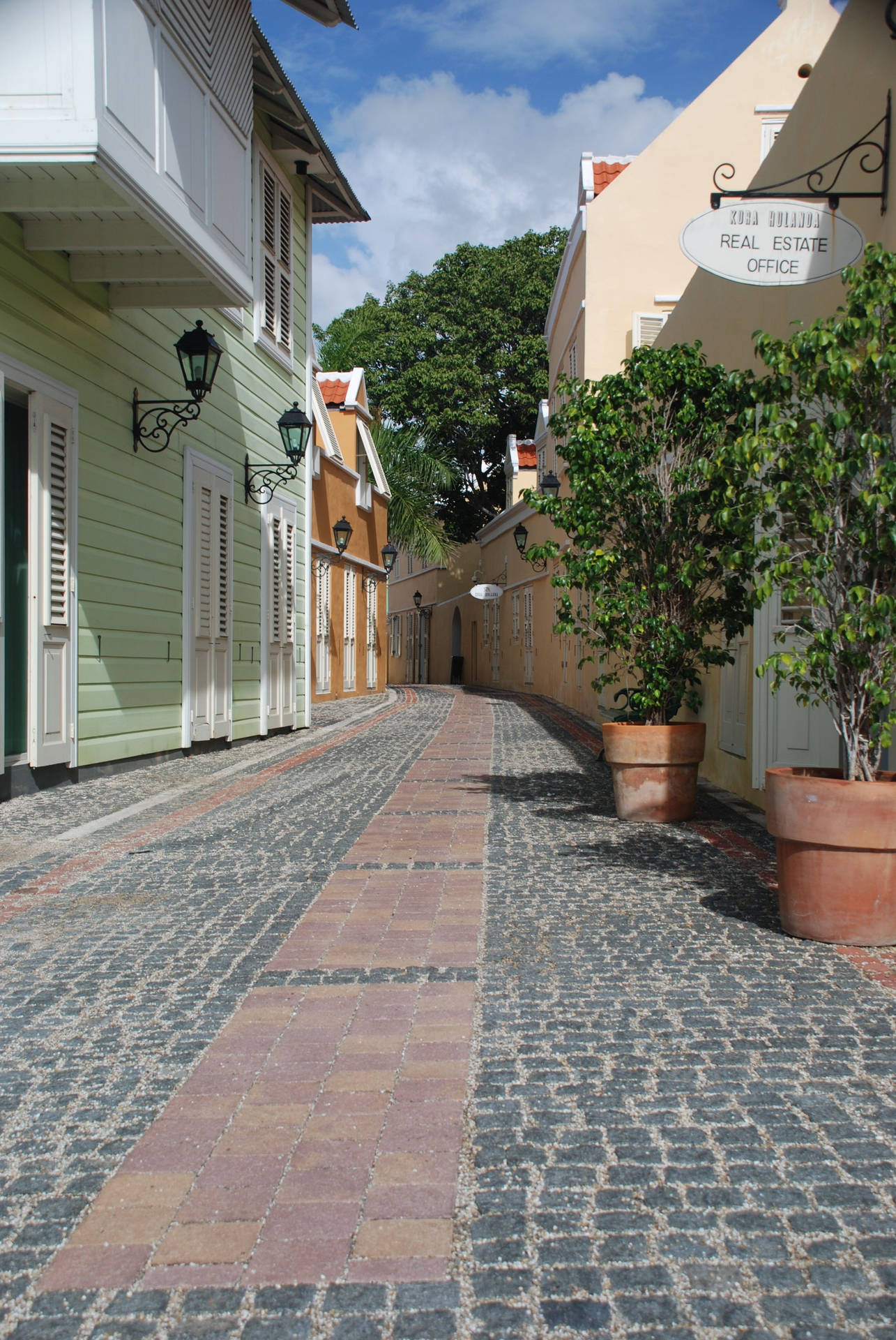 Authentic Willemstad, Curacao Street Background