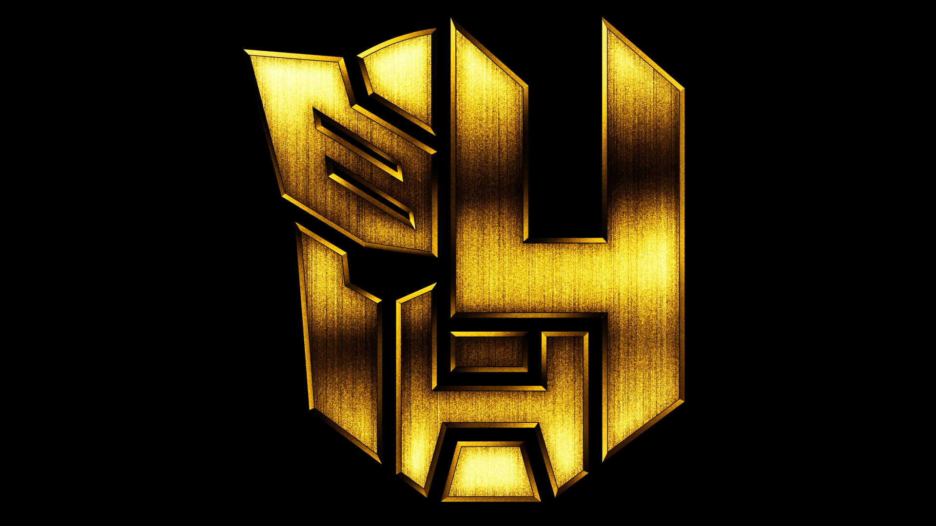 Autobots Logo Black And Gold Background