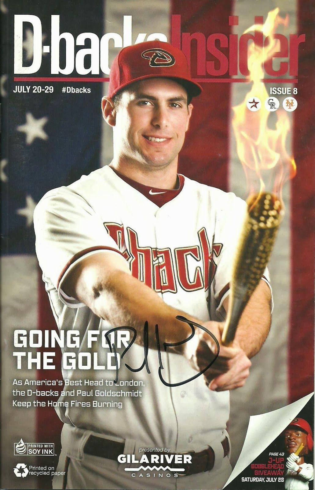 Autograph Paul Goldschmidt Magazine Cover