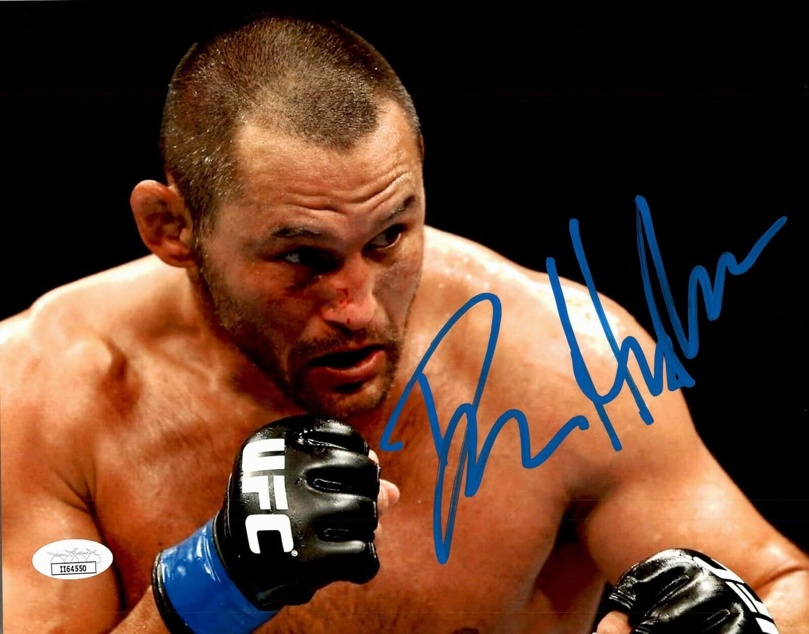 Autograph Photo Of Dan Henderson Background