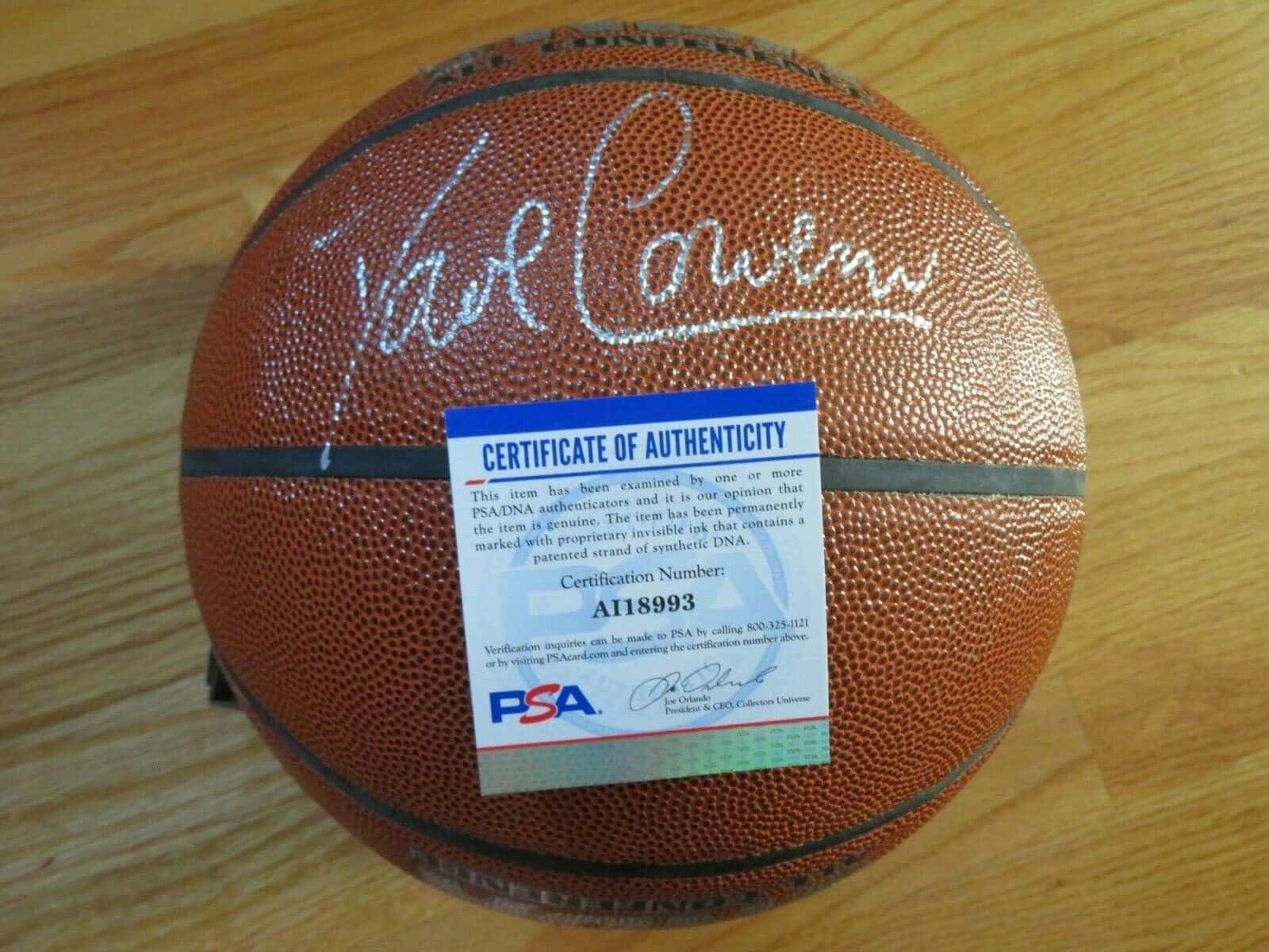 Autographed Dave Cowens Basketball 1973 Background