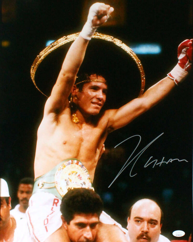 Autographed Julio Cesar Chavez Background