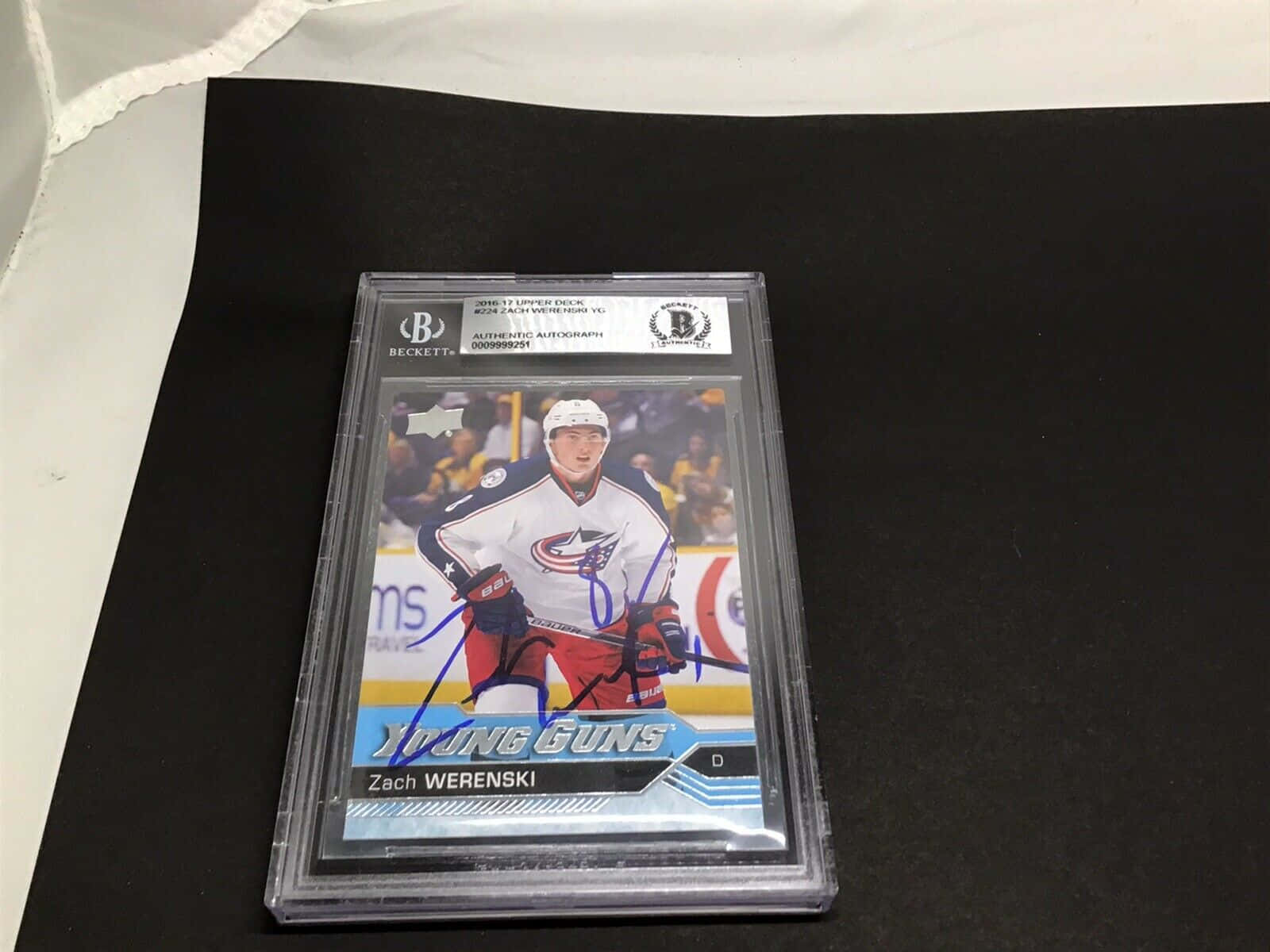 Autographed Photo Of Zachary Werenski, One Of The Nhl's Rising Stars Background