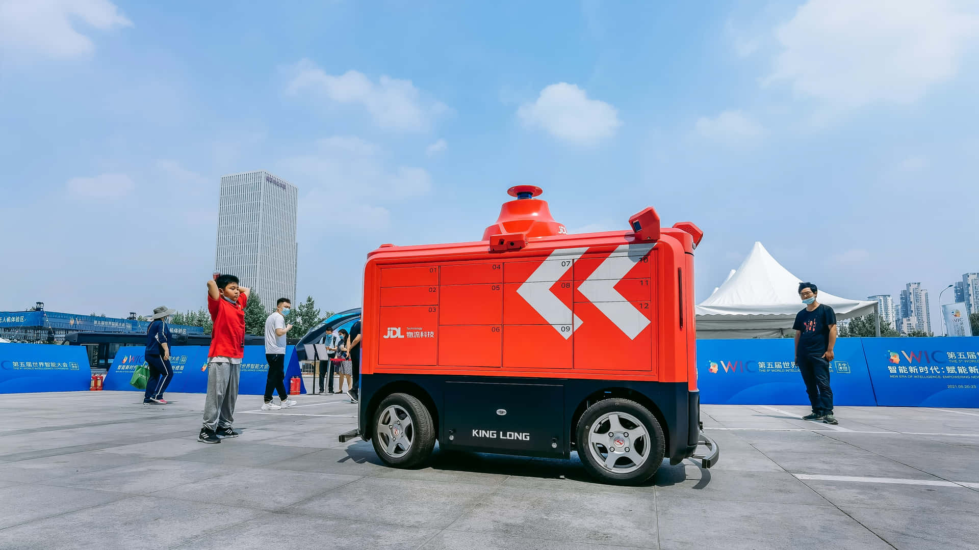 Automatic Delivery Truck Background