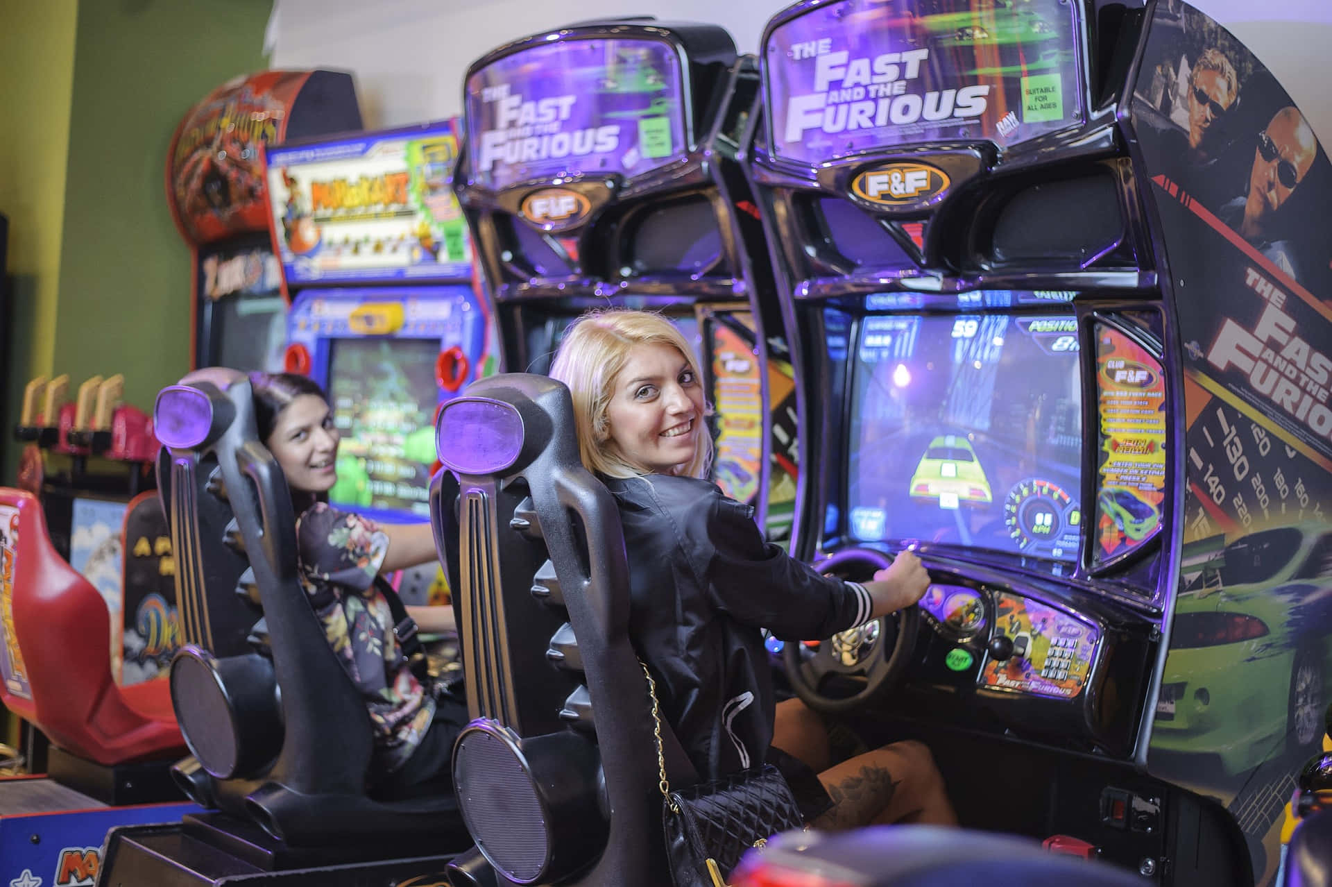 Automatic Driving Arcade Game Background
