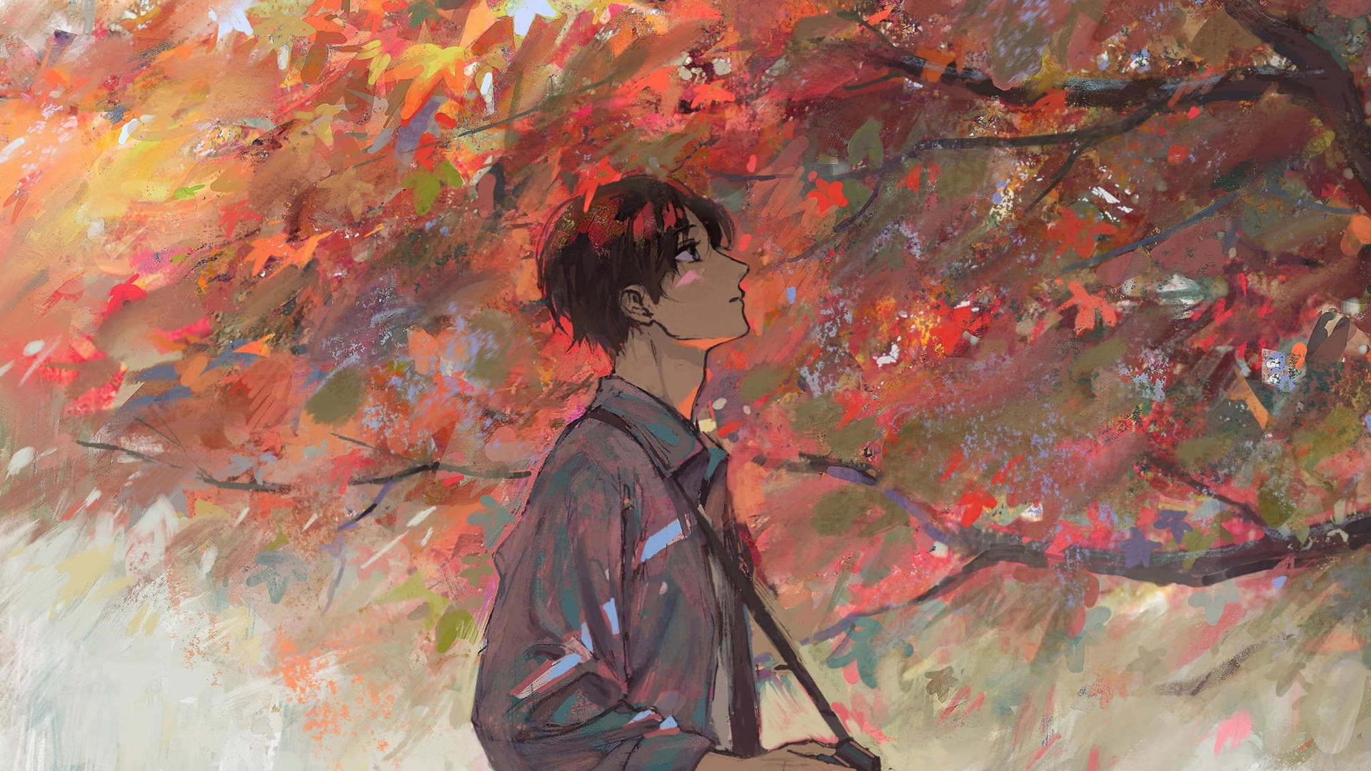 Autumn Aesthetic Boy Background