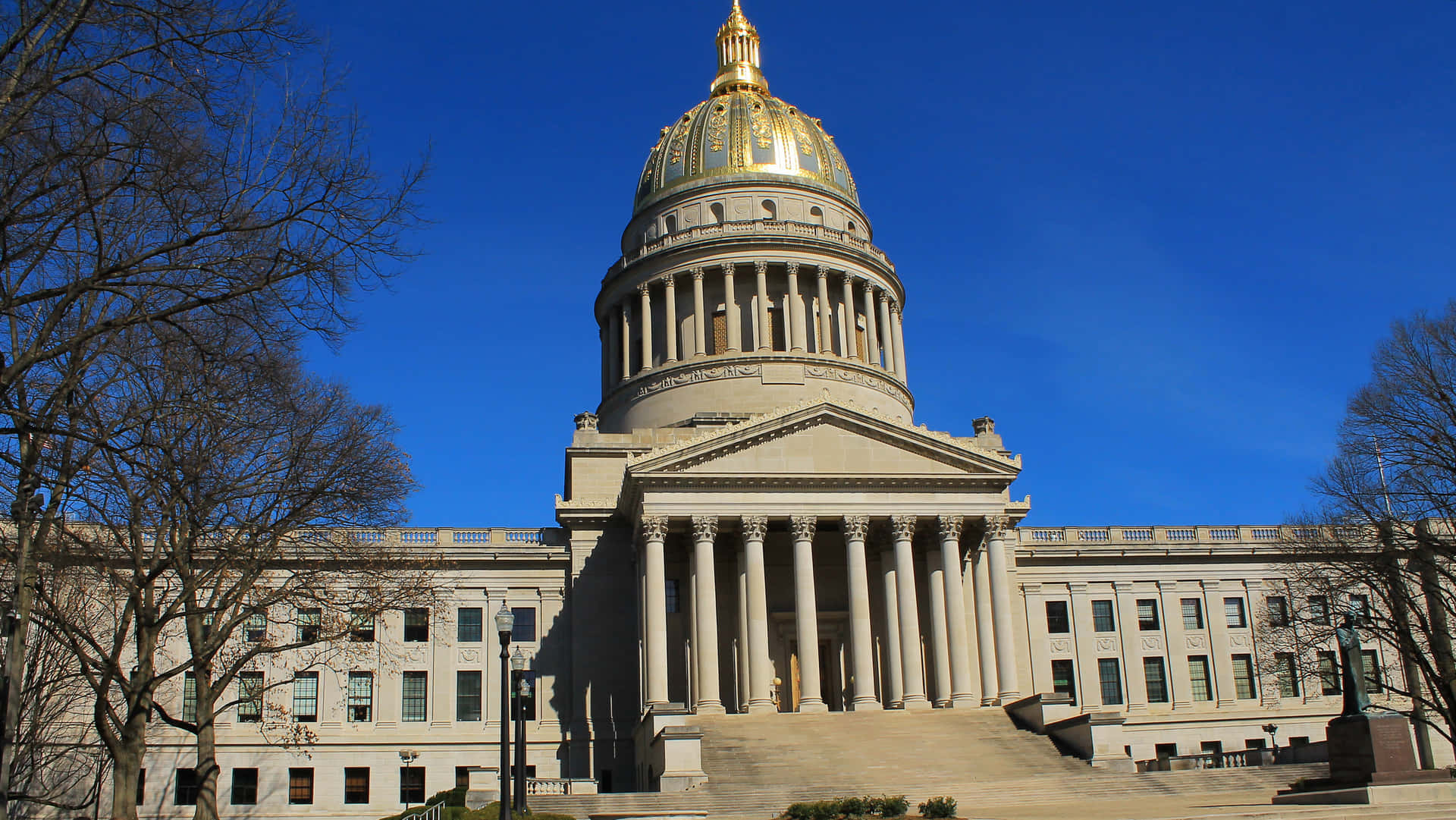 Autumn At West Virginia With The State's Capitol Building