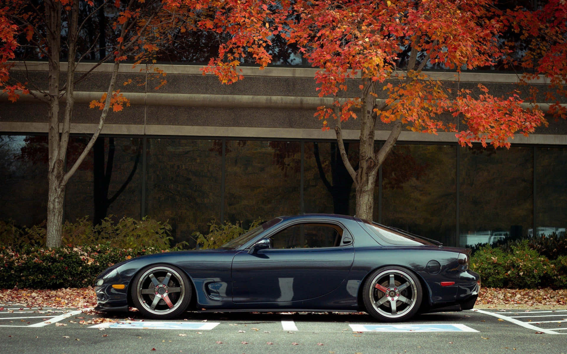 Autumn Black Mazda Rx 7 Background