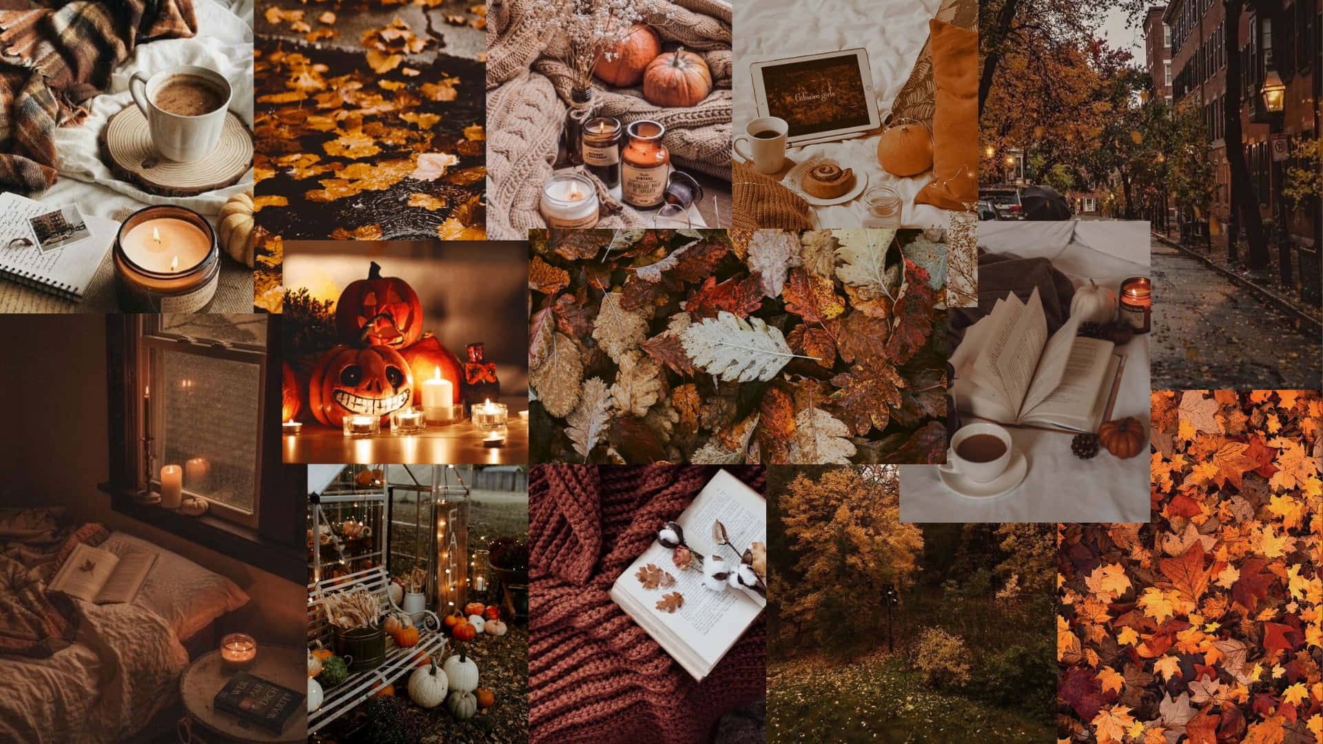 Autumn Collage - A Collage Of Autumn Leaves Background