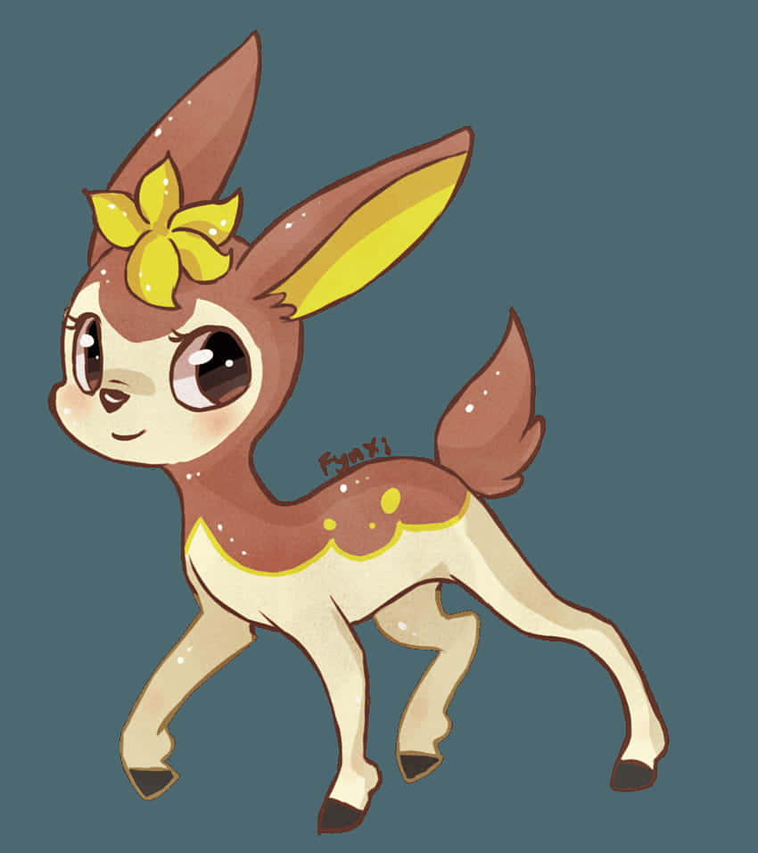 Autumn Deerling Illustration Background