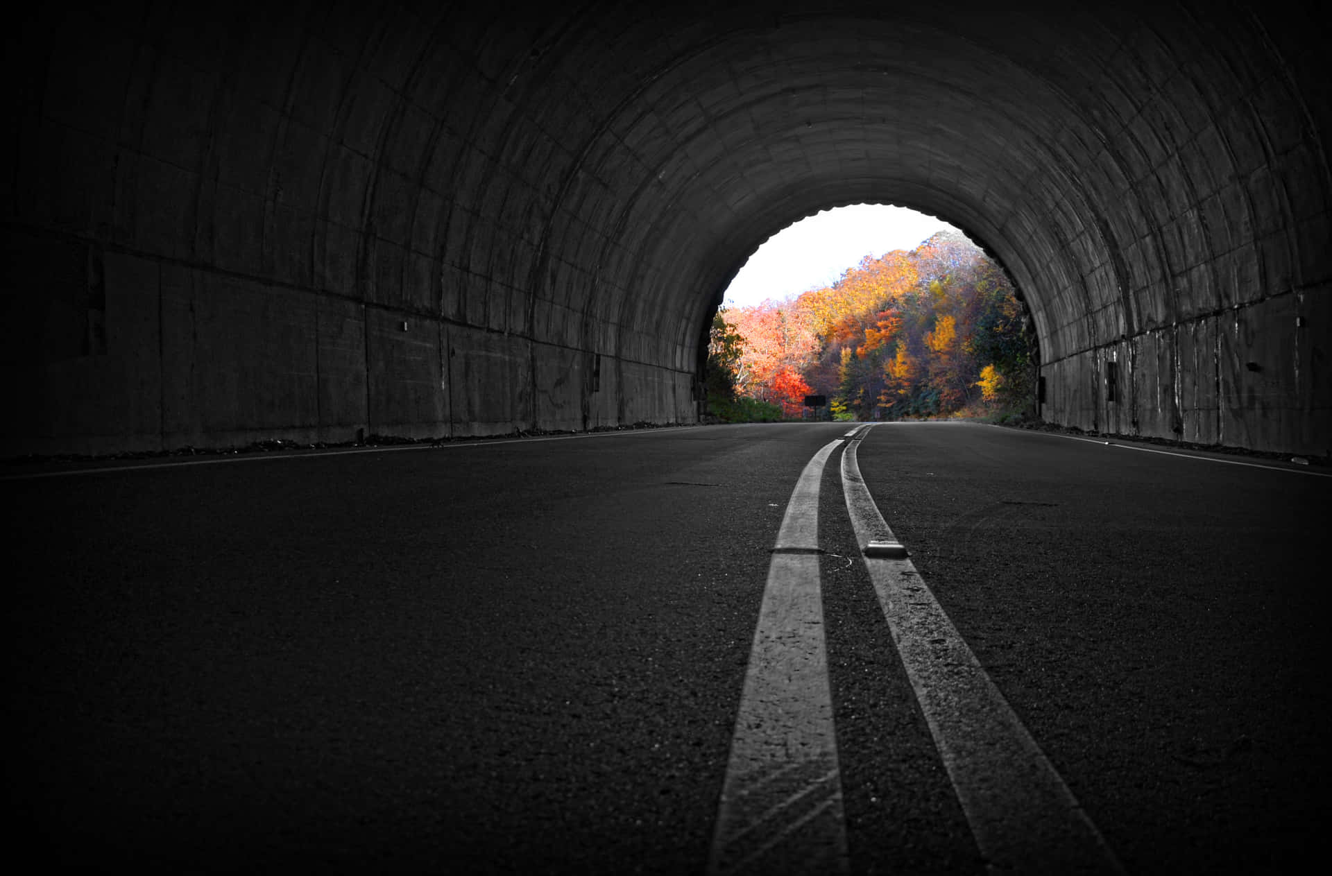 Autumn Exit Tunnel Roadway.jpg Background