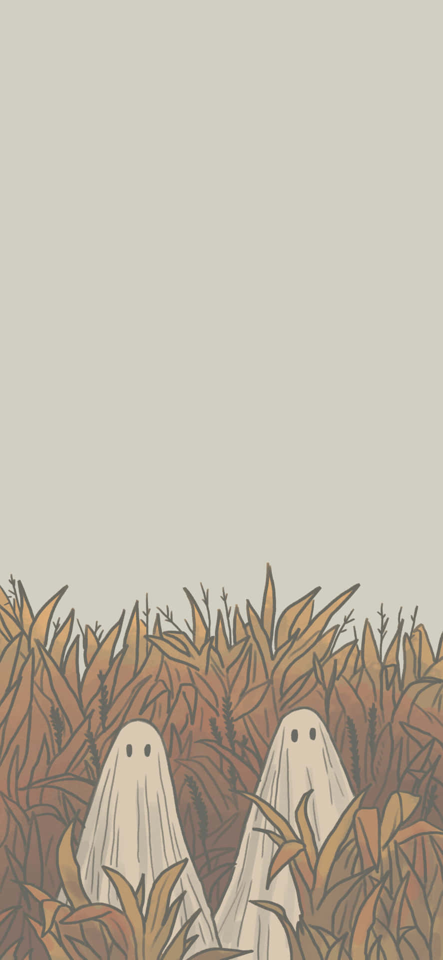 Autumn Ghostsin Foliage Background
