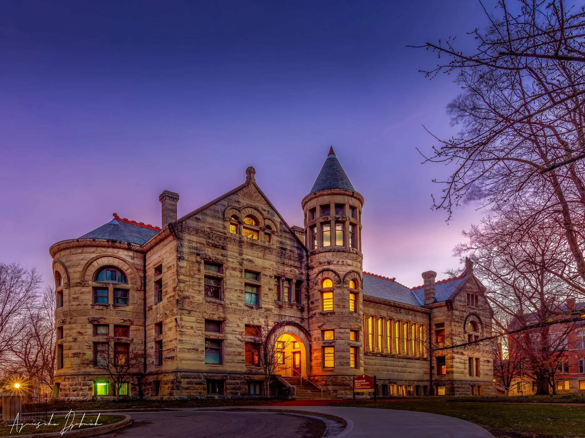 Autumn Indiana University Bloomington Maxwell Hall Background